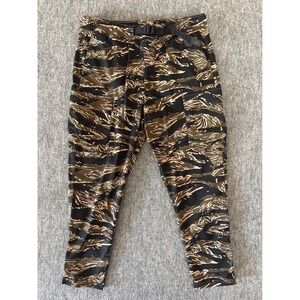 NikeLab Mens Tiger Camo Cargo Pants Tapered Ankle Zip Brown Green XL 916431-235